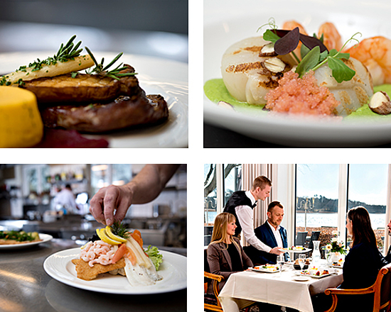 Restaurant med udsigt til søen på Golf Hotel Viborg